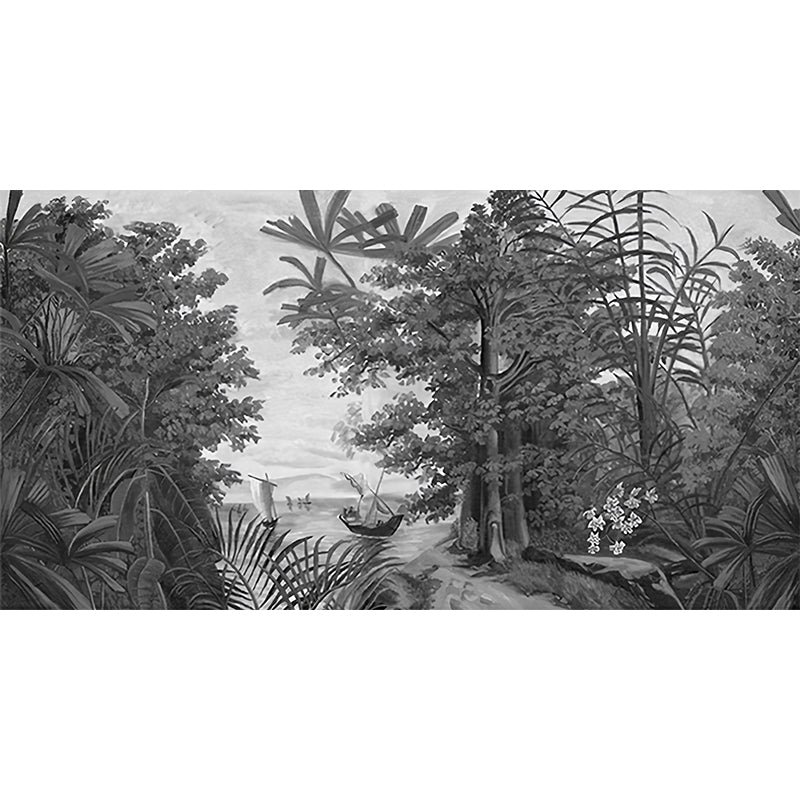 Plants Mural Wallpaper Pastel Color Tropix Wall Art for Living Room Decoration, Large