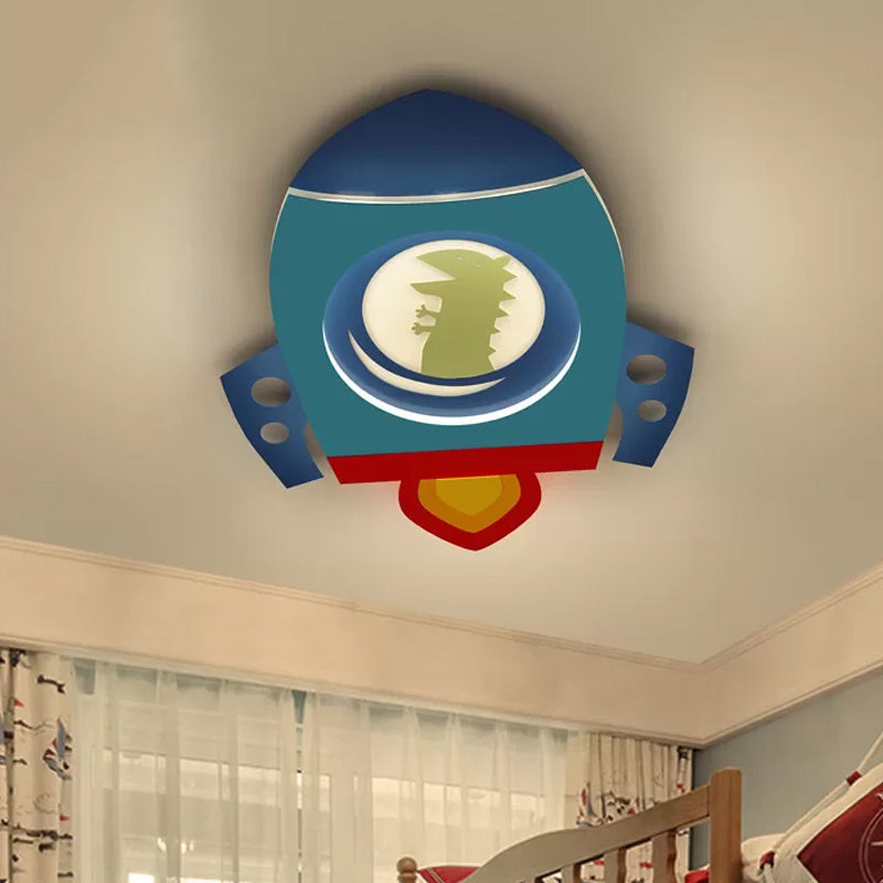 Acryl Rakete Deckenbefestigte Licht Karikatur LED Blaue Unterputz Mount Beleuchtung Befestigung im warmen/weißen Licht