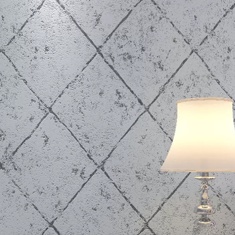 Distressed Tile Look Wallpaper 33' L x 20.5" W Wall Art for Living Room Decoration