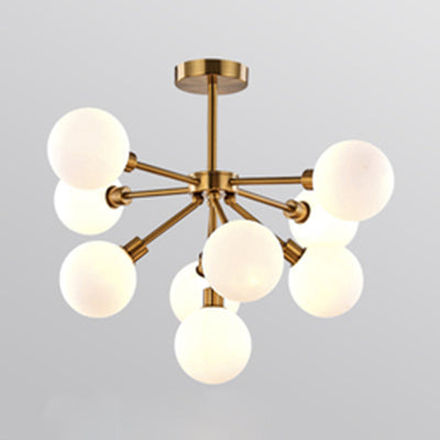 White/Smoke Bubble Pendant Light 7/9 Lights Post modern Glass Hanging Chandelier for Restaurant
