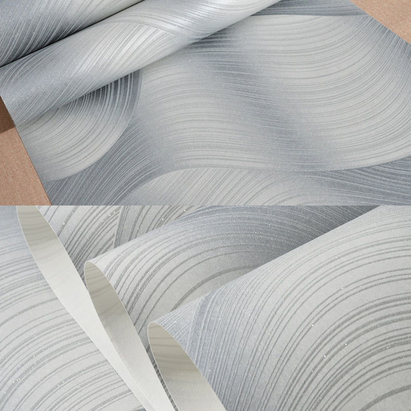 Non-Woven Fabric Wallpaper Rippling Abstract Pattern Smooth Wall Covering for Bedroom