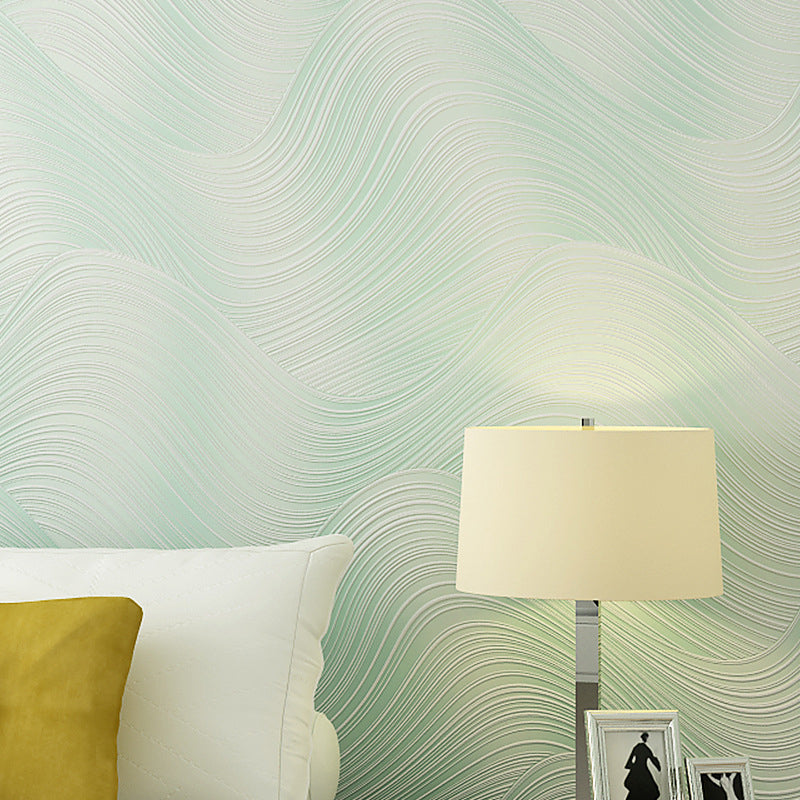 Non-Woven Fabric Wallpaper Rippling Abstract Pattern Smooth Wall Covering for Bedroom