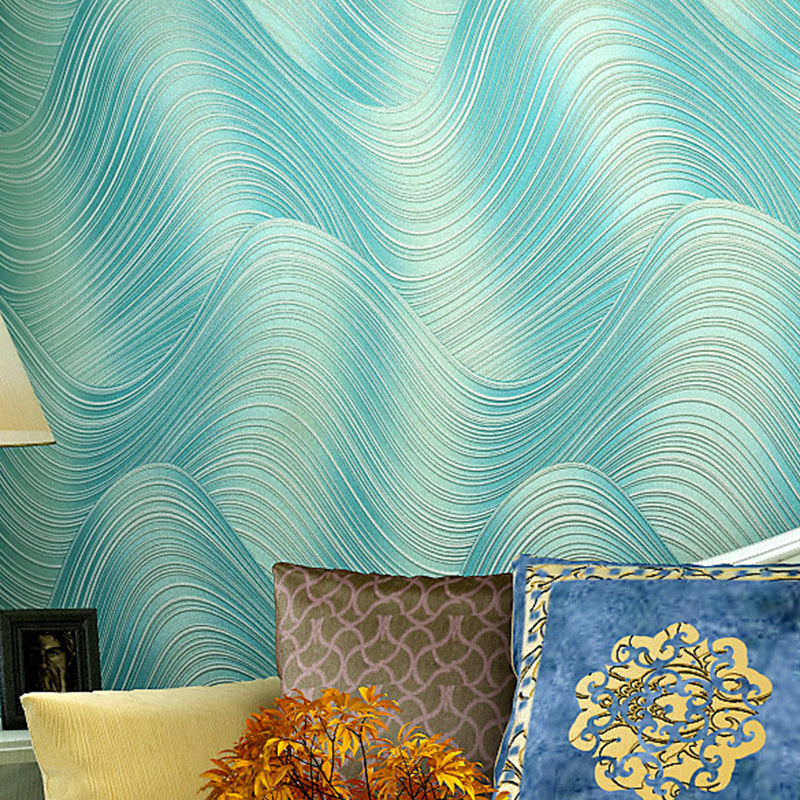 Non-Woven Fabric Wallpaper Rippling Abstract Pattern Smooth Wall Covering for Bedroom