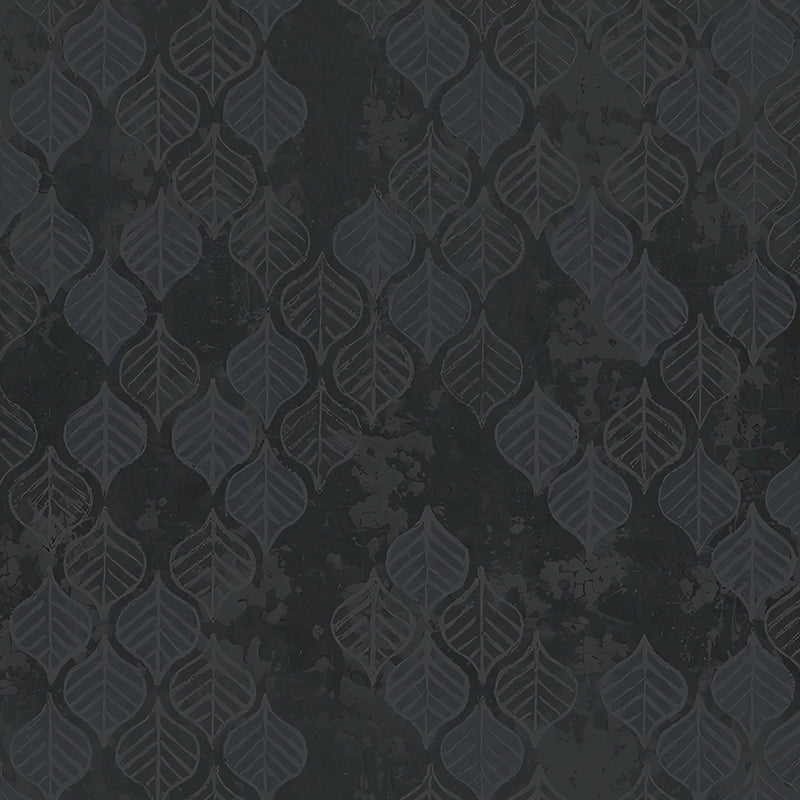 Leaves Wall Paper Murals Simplicity Stain Resistant Bedroom Wall Covering, Custom Size