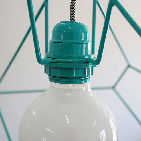 Simple 1 Light Suspension Light with Metal Shade Red/Yellow/Black Abstract Ceiling Pendant Light