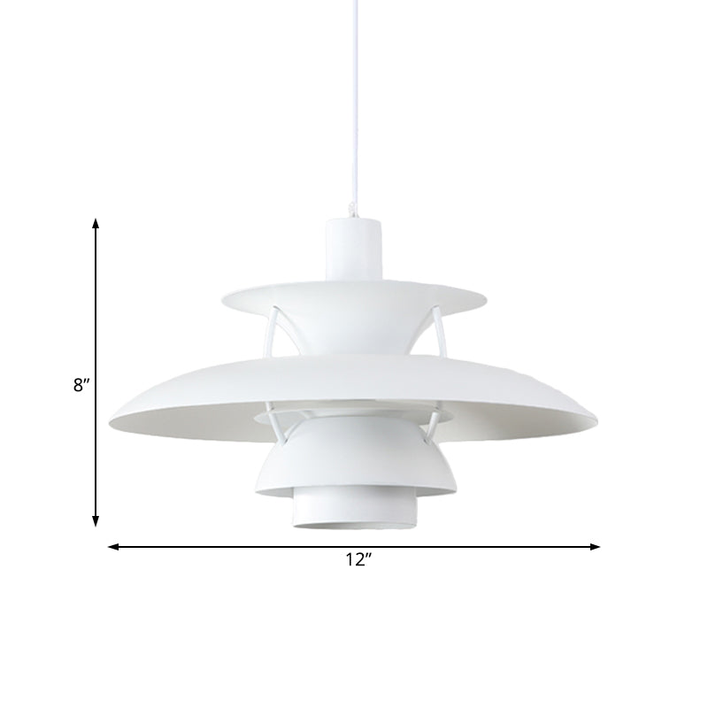 Designer Tiered Pendant Light Metal Shade 1 Light Hanging Ceiling Light with Hanging Cord