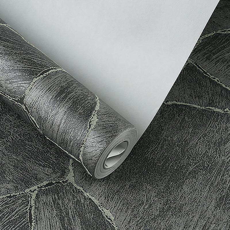 Modern Crackle Wallpaper Non-Woven Unpasted Dark Color Wall Decor for Living Room