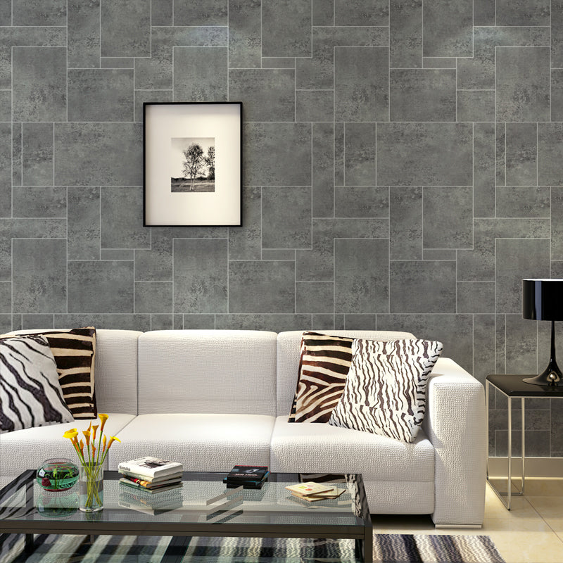 54.2-sq ft Marble Tile Wallpaper Dark Color Non-Woven Fabric Wall Covering, Unpasted