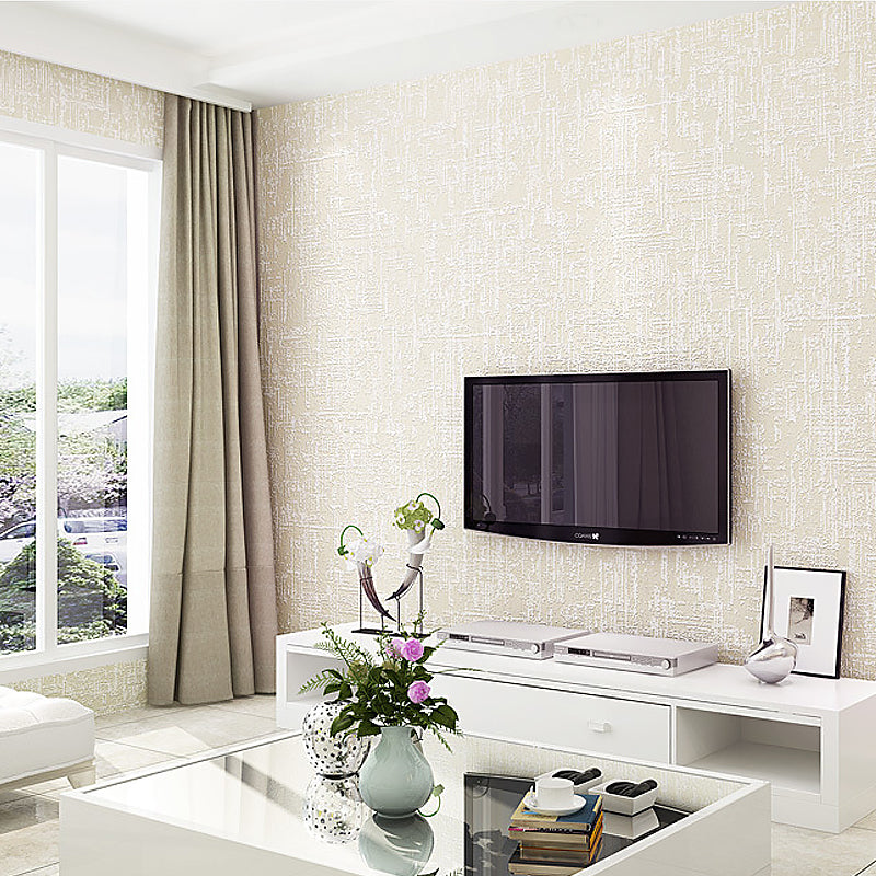 Self-Stick Solid Wallpaper Simplicity Textured Wall Decor with Removable Design, 17.1-sq ft