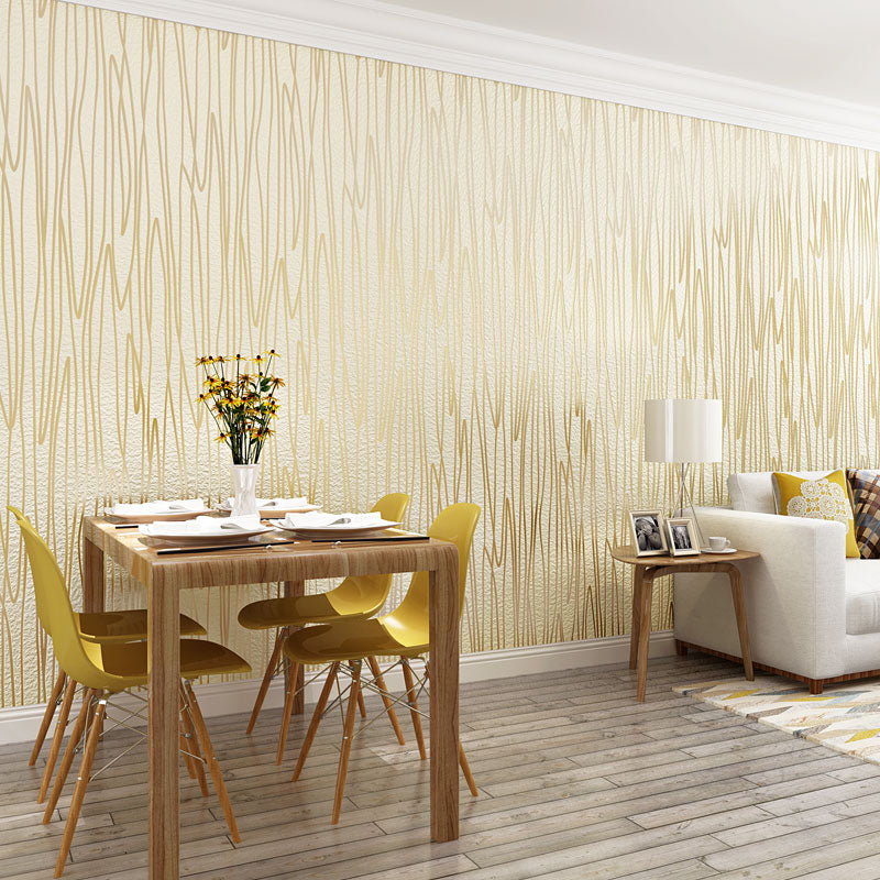 Wall Covering Contemporary Abstract Lines Teens Bedroom Wallpaper Roll in Light Color