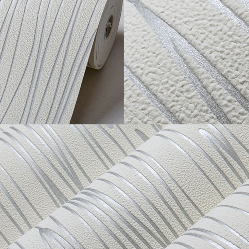 Wall Covering Contemporary Abstract Lines Teens Bedroom Wallpaper Roll in Light Color