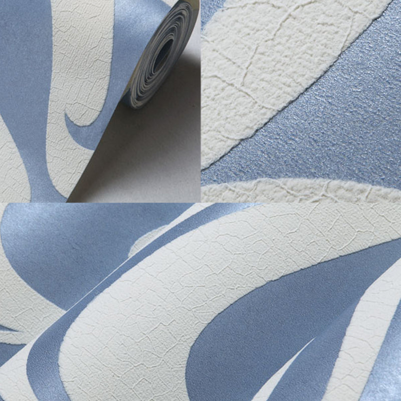 57.1-sq ft Dark Color Flock Wallpaper Seamless Curves Moisture Resistant Wall Decor