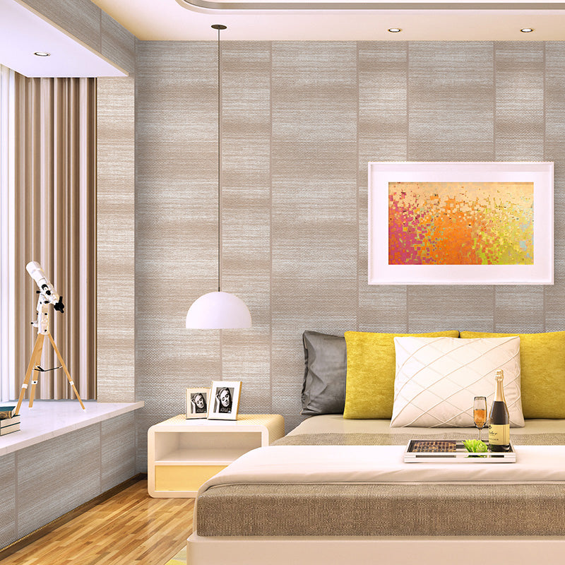 Flock Fabric Wall Covering Ombre Geometric Texture Wallpaper for Bedroom Decoration