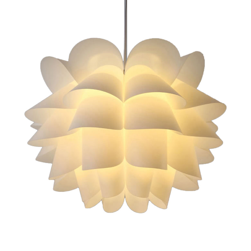 15 "/18"/20.5 "Lampada a soffitto a sospensione di loto bianco moderno 1 luce a sospensione acrilica Light