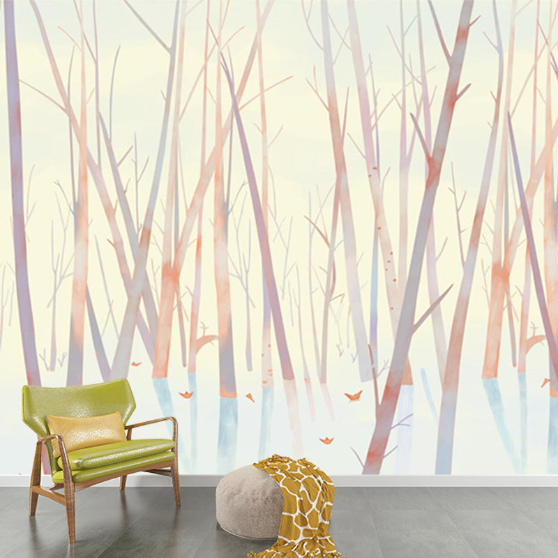 Tree without Leaf Murals Wallpaper Modern Eco-Friendly Fireplace Wall Decor, Full Size