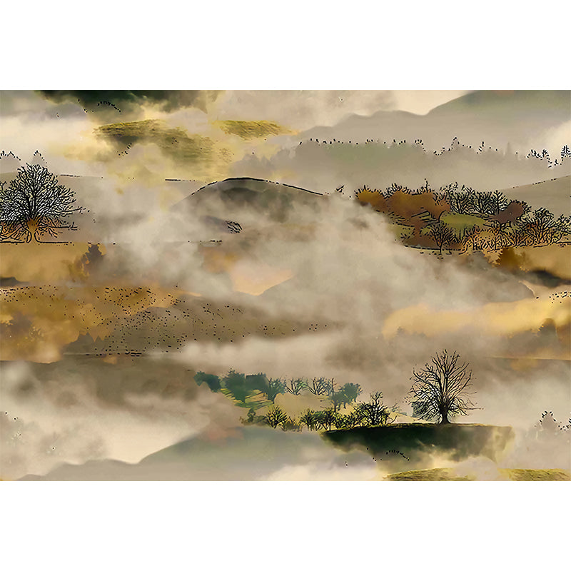 Washable Mysterious Land Painting Murals Non-Woven Fabric Modern Wall Covering for Bedroom