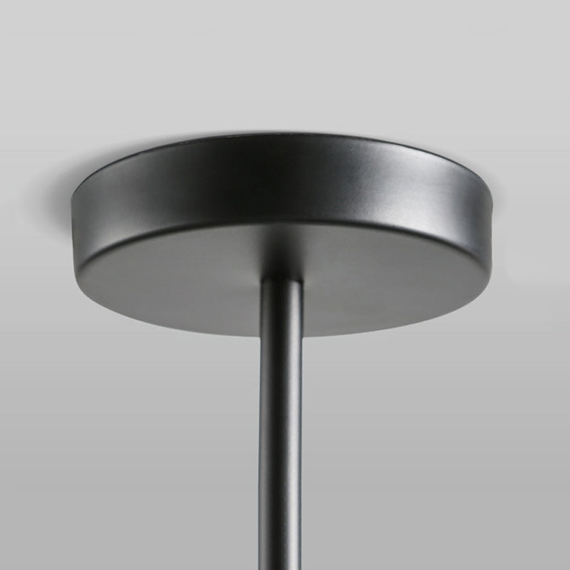 Costilización de clúster de bola negra/dorada Postmodernista 2 luces 2 Luz de techo de vidrio blanco Luz de techo con barra de curvatura