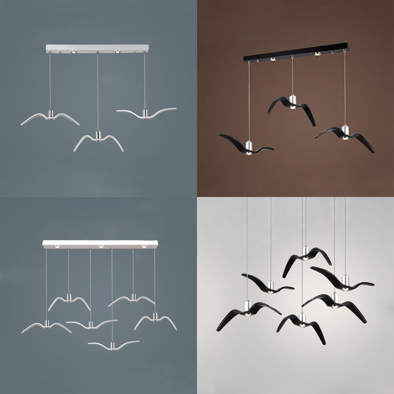 Modern Metal Pendant Lighting, Seagull Ceiling Light Fixture