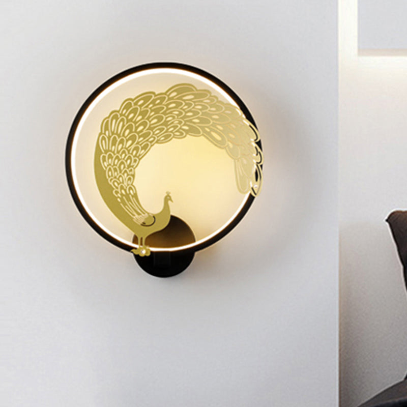 Acrylique Circular Mur Mural lampe de style chinois LED LEMPRIMME MURD MOURD