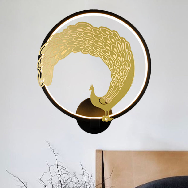 Acrylique Circular Mur Mural lampe de style chinois LED LEMPRIMME MURD MOURD