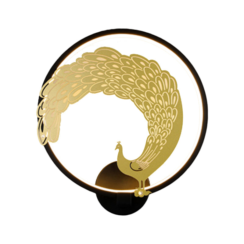 Acrylique Circular Mur Mural lampe de style chinois LED LEMPRIMME MURD MOURD