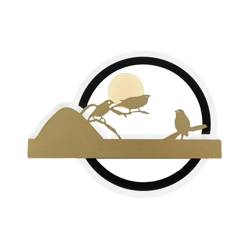 Luminaire mural arrondi or Oriental Style LED LED MUR MUR MURAL LEUR AVEC MOTEUR D'OIGINE