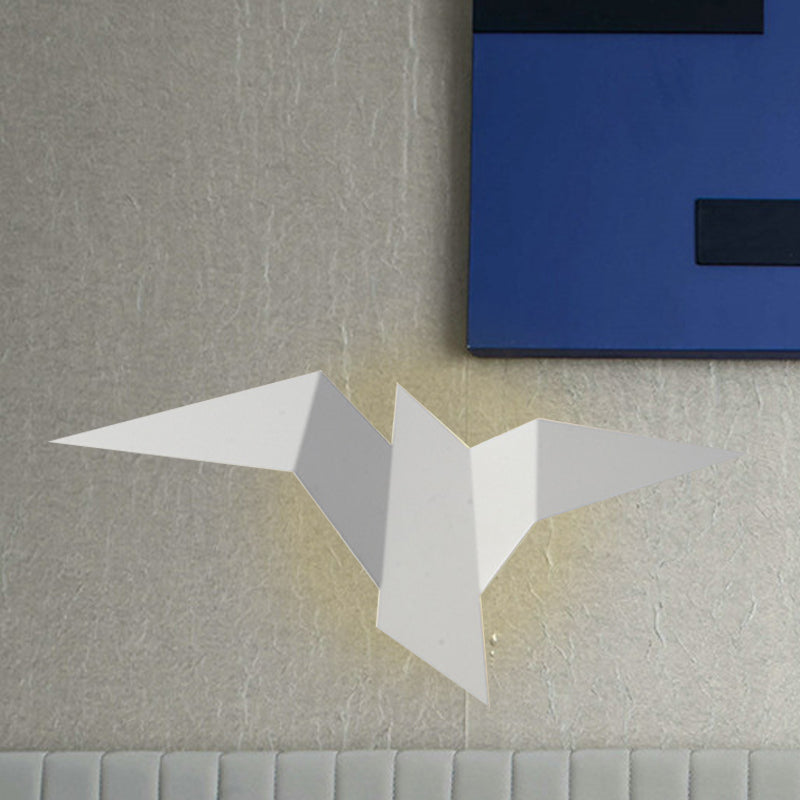 Metallic Bird-Like Sconce Lighting Modernist White/Black/Gold Finish LED Wall Lamp Fixture in White/Warm/Natural Light