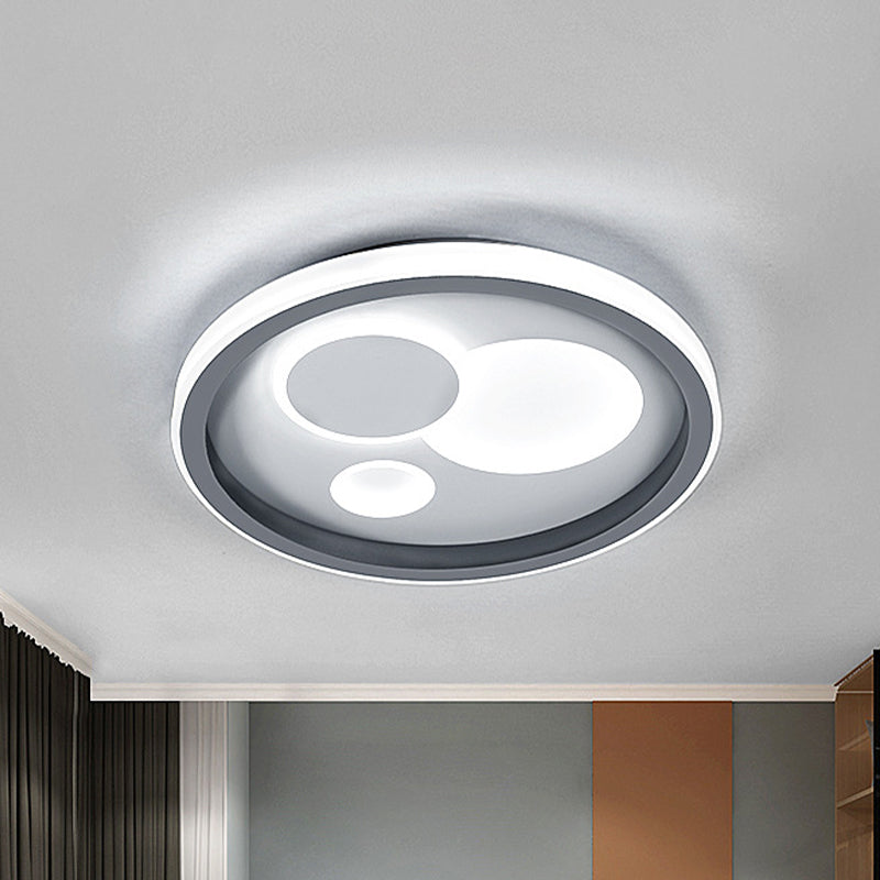 Acryl Runde/Liebende Herz Muster Flush Licht Moderne LED Grau Flush Mount Befestigung für Schlafzimmer