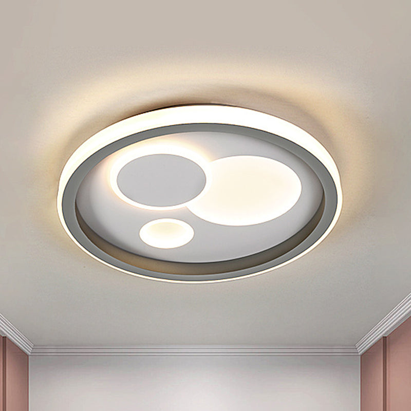 Acryl Runde/Liebende Herz Muster Flush Licht Moderne LED Grau Flush Mount Befestigung für Schlafzimmer