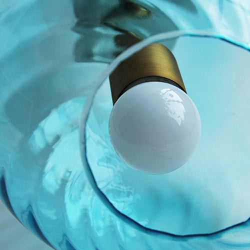 Pink/Blue/Amber Globe/Cylindrical/Dome Suspension Pendant Modernist 1 Light Smooth/Water Glass Hanging Ceiling Light