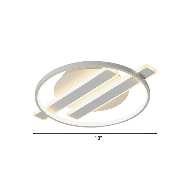 Lampada da soffitto a cerchio acrilico Simplicity LED Apparecchio di illuminazione a incasso bianco per camera da letto