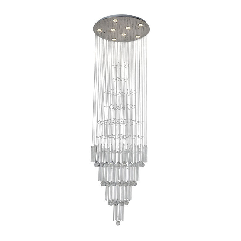 Tiers conico a LED a pendente modernista modernista cristallo cristallo pendolo per soggiorno