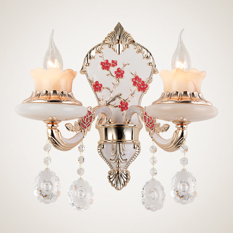 Éclairage mural de restaurant en forme de forme incurvée Postmoderne Opale Verre givrée en verre Gold Gold Murd Murd