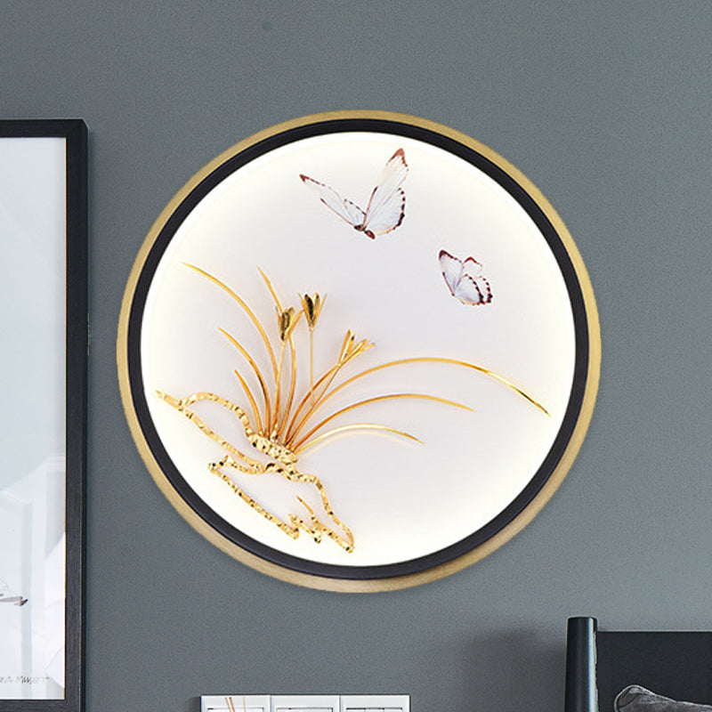 Lampe murale métallique murale métallique malenure métallique en forme d'or / rectangle.