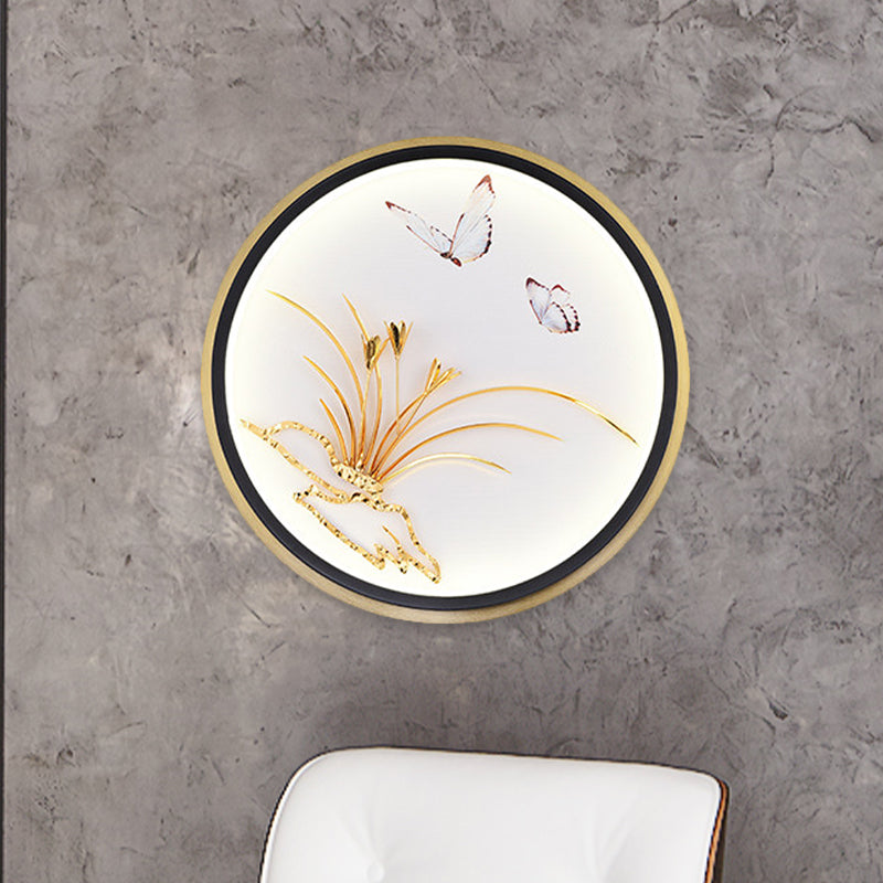 Lampe murale métallique murale métallique malenure métallique en forme d'or / rectangle.