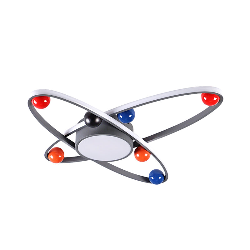 Acrylic Starry Sky Flushmount Light Nordic LED Grey Flush Ceiling Lamp Fixture for Kids Bedroom