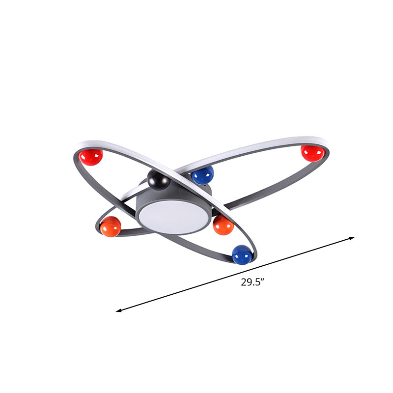 Acrylic Starry Sky Flushmount Light Nordic LED Grey Flush Ceiling Lamp Fixture for Kids Bedroom