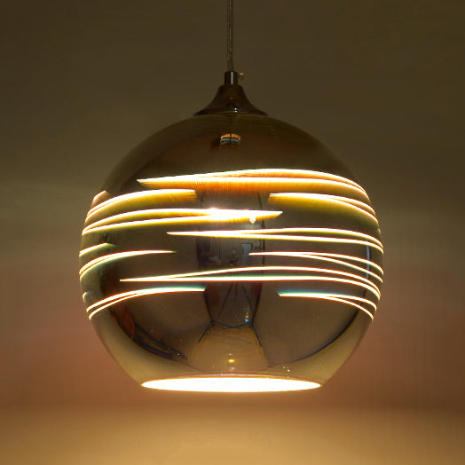 Orbe contemporain mini pendentif clair de verre léger une tête suspendue à la tête pour le café
