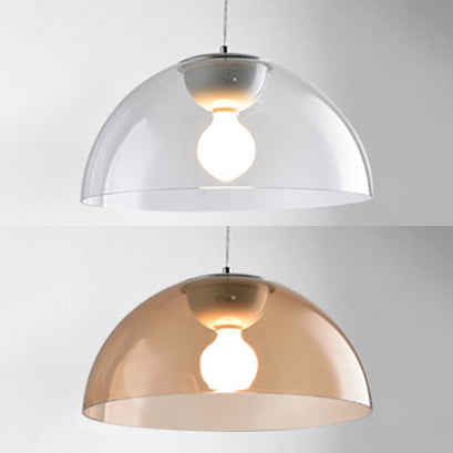 Nordic 1 Light Suspension Pendant with Acrylic Shade Red/Black/White Dome Ceiling Pendant Light