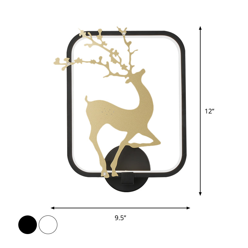 Style minimal rectangle métal murale murale lampe à lampe à LED LED LUMINE