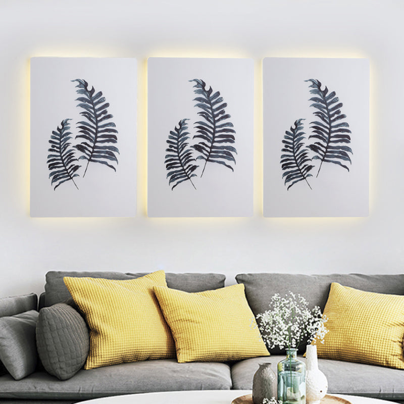 RECTANGE BLANC BANANA BANANE LAVE MURALE LAMPE NORDIQU