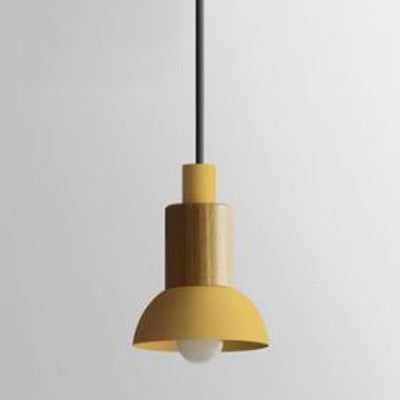 Barrel/Dome/Cone Metal Suspension Pendant Modernism 1 Light White/Yellow/Green Hanging Ceiling Light