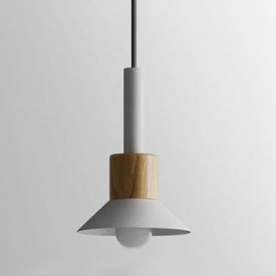 Barrel/Dome/Cone Metal Suspension Pendant Modernism 1 Light White/Yellow/Green Hanging Ceiling Light