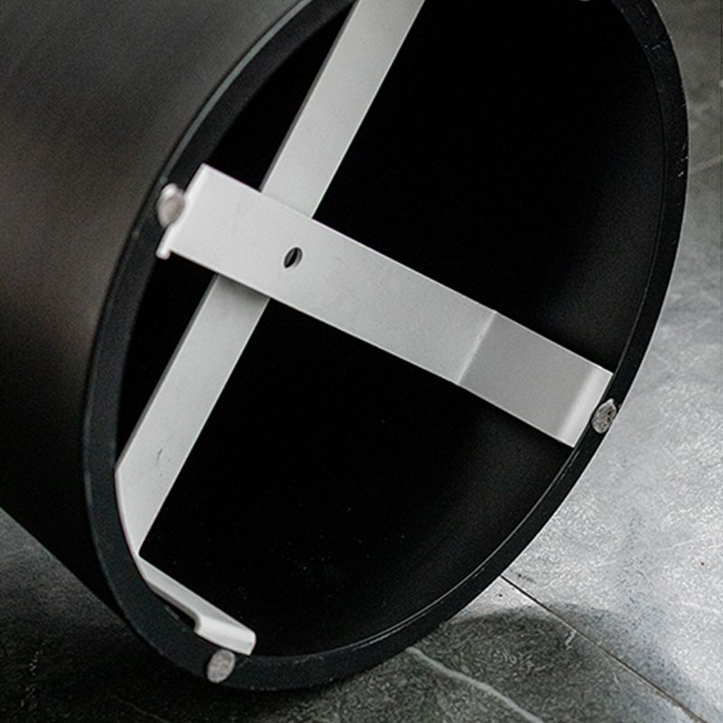 Contemporary Round Bar Height Table Metal Base Bar Table in Black and White