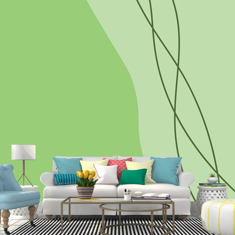 Stain Resistant Mural Wallpaper Minimalism Illustration Indoor Wall Mural