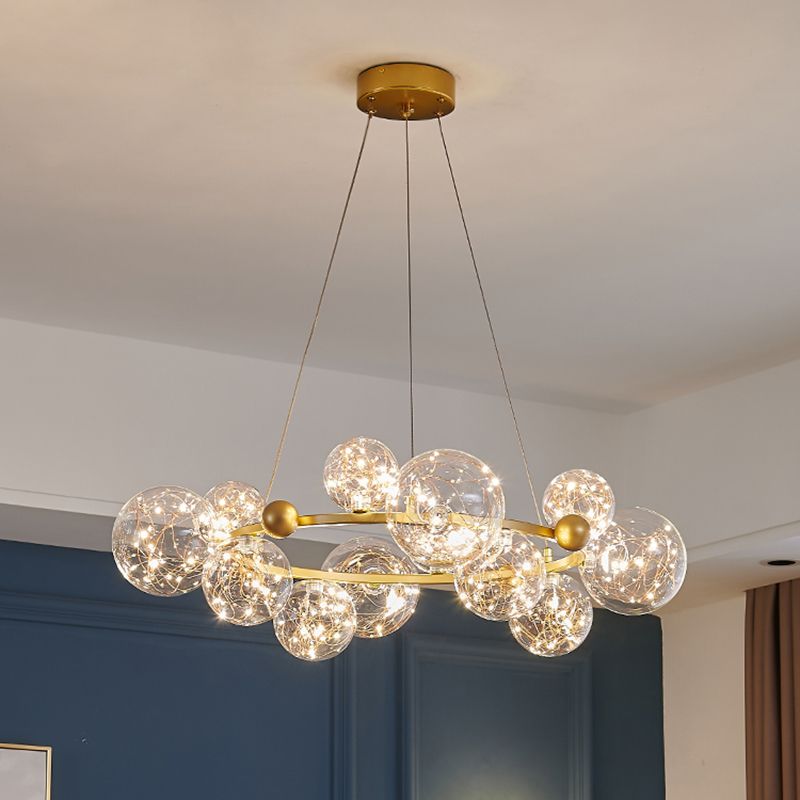 Lámpara colgante de estilo contemporáneo de araña colgante de sputnik para dormitorio de sala de estar