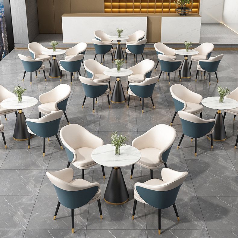 Glam Sintered Stone Dining Set Round 1/2/5 Pieces Dining Set for Home Use
