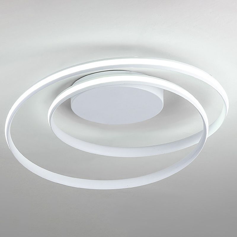 Illuminazione a montaggio semi circolare a soffitto in alluminio contemporaneo per camera da letto