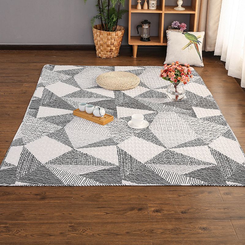 Geometric Pattern Rug Carpet Pet Friendly Stain Resistant Rug for Bedroom