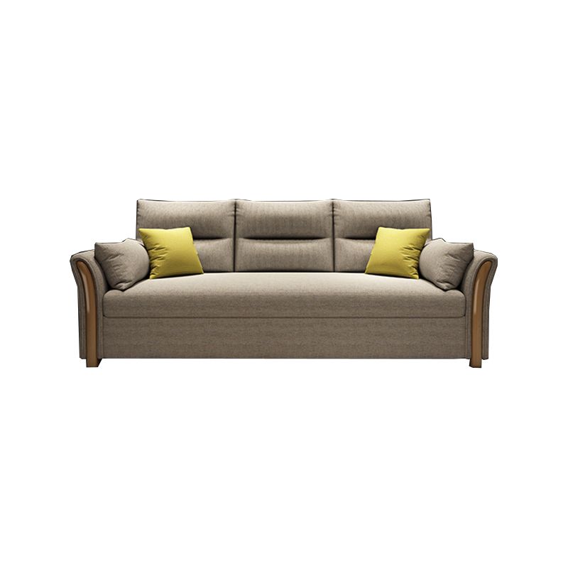 Convertible Contemporary Flared Arm Cotton Blend Bed Sofa Couch